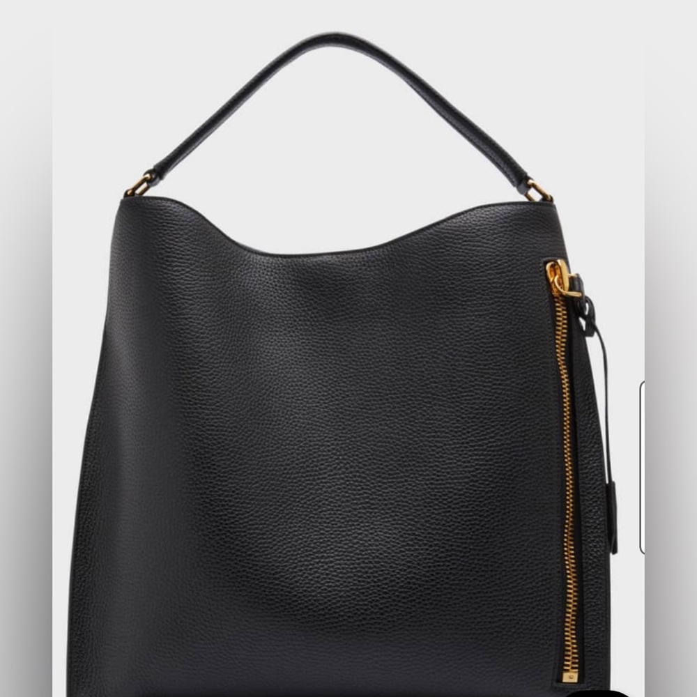 Tom Ford Large Alix Hobo Bag in Black leather